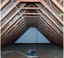 Same attic space completely clean and restored with no mold contamination after professional treatment by Mighty Mold Removal
